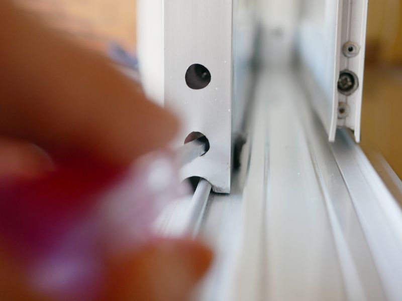 Repaired Sliding Door Track